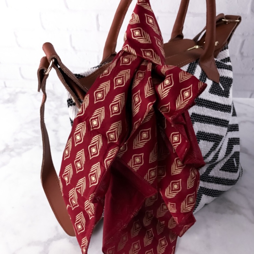 Beautiful Red Symbology Scarf - Brand New